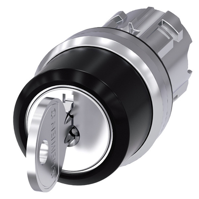 3SU1050-4BM01-0AA0 RONIS Metal Shiny Key Switch with 3 Positions and 2x45 SIRIUS ACT