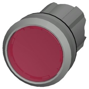 Red Metal Shiny Lighted Flat Button 3SU1051-0AB20-0AA0 for SIRIUS ACT Pushbutton