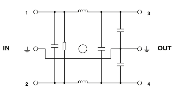 2783082 NEF 1-6 EMC Filter with 240V AC L-N 50Hz 60Hz Nominal Center Frequency