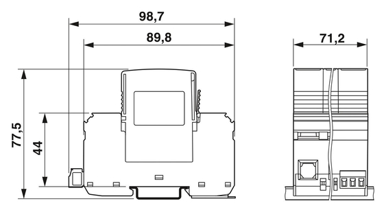 Protection 2800183 VAL-MS-T1/T2 335/12.5/3 1-FM Class 1/2 Lightning/Surge Protector