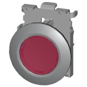 Lighted PLC 3SU1061-0JA20-0AA0 Red SIRIUS ACT Pushbutton with Flat Button and Bezel