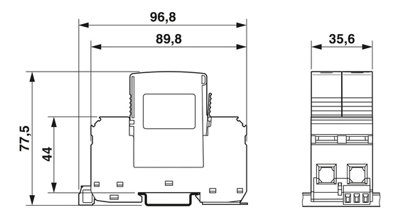 2800186 VAL-MS-T1/T2 335/12.5/1 1-FM Class 1/2 Lightning/Surge Protector Number of Pole 4