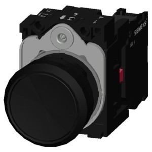 Unlighted Flat Button with Screw Terminal PLC 3SU1100-0AB10-1CA0 Plastic Momentary Button