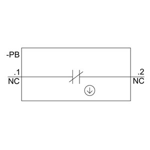 Unlighted Flat Button with Screw Terminal PLC 3SU1100-0AB10-1CA0 Plastic Momentary Button