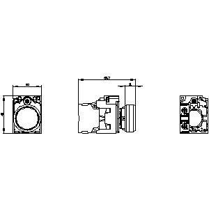 Unlighted Flat Button with Screw Terminal PLC 3SU1100-0AB10-1CA0 Plastic Momentary Button