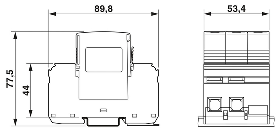 4 Pole 2800189 VAL-MS-T1/T2 335/12.5/3 0 Class 1/2 Lightning/Surge Protector for 380V