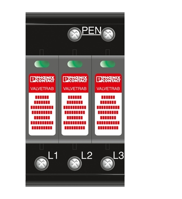 4 Pole 2800189 VAL-MS-T1/T2 335/12.5/3 0 Class 1/2 Lightning/Surge Protector for 380V