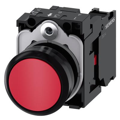 3SU1100-0AB20-1CA0 SIRIUS ACT Complete Unit Pushbutton Plastic Flat Red Screw Terminal
