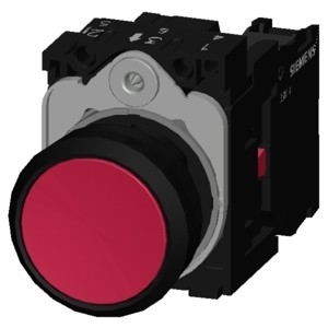 3SU1100-0AB20-1CA0 SIRIUS ACT Complete Unit Pushbutton Plastic Flat Red Screw Terminal