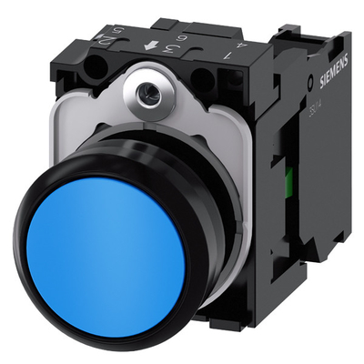 PLC 3SU1100-0AB50-1BA0 Unlighted Blue Flat Momentary Pushbutton with Screw Terminal