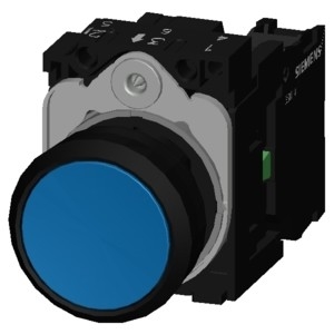 PLC 3SU1100-0AB50-1BA0 Unlighted Blue Flat Momentary Pushbutton with Screw Terminal
