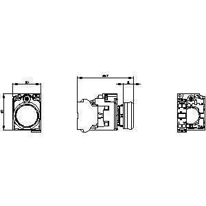Blue Plastic Flat Button 3SU1100-0AB50-3BA0 Momentary Spring Loaded SIRIUS ACT Pushbutton