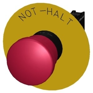 Red Plastic Emergency Stop Pushbutton 3SU1100-1HA20-1CH0 for SIRIUS ACT Complete Unit