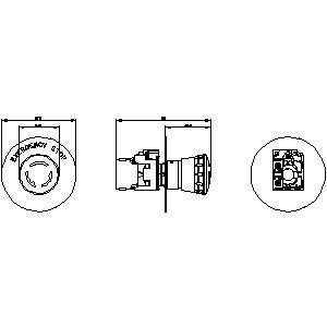 3SU1100-1HB20-1CG0 Emergency Stop Push Trigger Action SIRIUS ACT Complete Unit Mushroom Pushbutton
