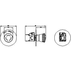 Durable 3SU1100-1HB20-1CH0 Emergency Stop Push Trigger Action SIRIUS ACT Complete Unit Mushroom Pushbutton