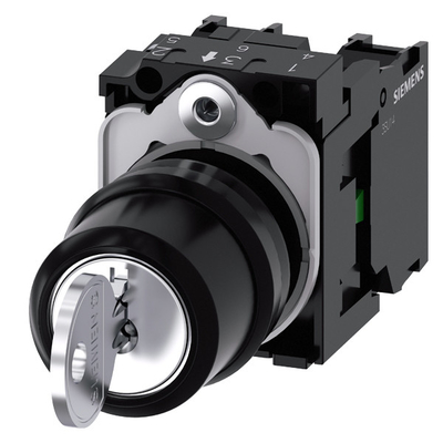 3SU1100-4BL11-1NA0 RONIS Plastic SIRIUS ACT Complete Unit with 3-Position Key Switch