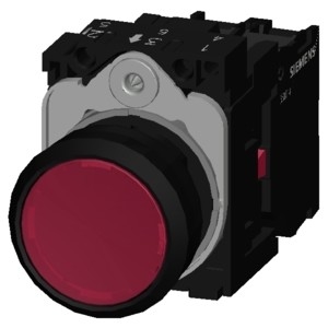 PLC 3SU1102-0AB20-1CA0 SIRIUS ACT Pushbutton Plastic Lighted Red Momentary Screw Terminal