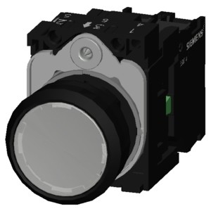 PLC 3SU1102-0AB60-1BA0 SIRIUS ACT complete unit pushbutton 1NO white screw terminal
