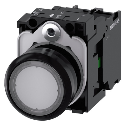 3SU1102-0AB70-1BA0 SIRIUS ACT Complete Unit Pushbutton for Plastic Lighted Flat Button