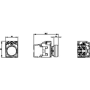 3SU1102-0AB70-1BA0 SIRIUS ACT Complete Unit Pushbutton for Plastic Lighted Flat Button