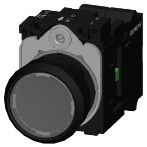 3SU1102-0AB70-3BA0 Plastic Lighted Flat Button Momentary Clear Spring SIRIUS ACT Complete Unit Pushbutton