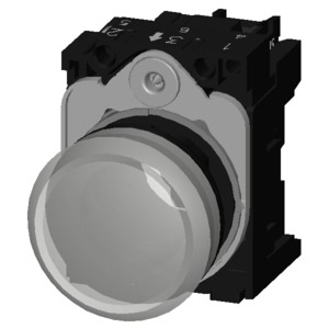 Complete Unit Pilot Light SIRIUS ACT 3SU1102-6AA60-1AA0 with Plastic Smooth Lens Flush