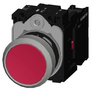 Metal Shiny Flat Button PLC 3SU1150-0AB20-1CA0 Momentary Pushbutton SIRIUS ACT Complete