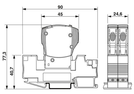 2800891 CB TM2 1A F1 P Thermal Magnetic Device Circuit Breakers with 10 Poles