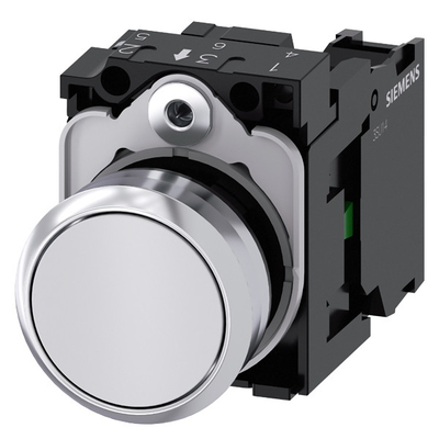 Metal Shiny 3SU1150-0AB60-1BA0 Flat Button Momentary Pushbutton SIRIUS ACT Complete Unit