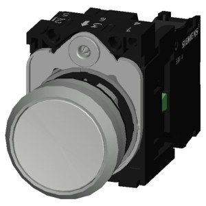 Metal Shiny 3SU1150-0AB60-1BA0 Flat Button Momentary Pushbutton SIRIUS ACT Complete Unit