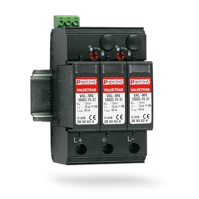 2801161 VAL-MS-T1/T2 1000DC-PV/2 V-FM Class 1/2 Lightning/Surge Protector for 3 Poles