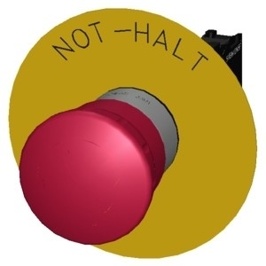 Emergency Stop 3SU1150-1HB20-1CH0 Metal Shiny Pushbutton for SIRIUS ACT Complete Unit