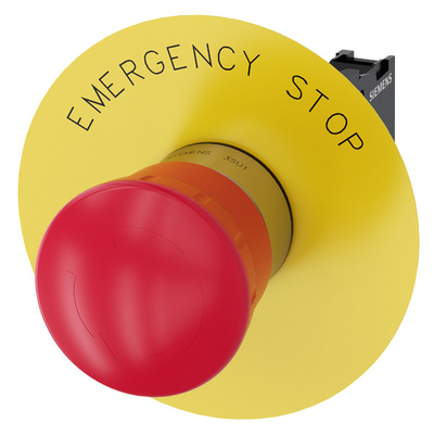 Emergency Stop Metal Shiny Pushbutton 3SU1150-1HB20-1CG0 SIRIUS ACT Complete Unit