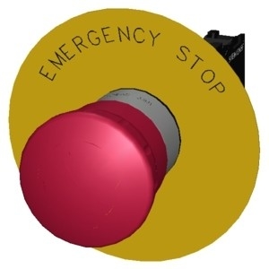 Emergency Stop Metal Shiny Pushbutton 3SU1150-1HB20-1CG0 SIRIUS ACT Complete Unit