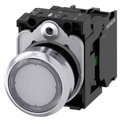 PLC 3SU1152-0AB70-1BA0 Momentary Metal Shiny Lighted Flat Button SIRIUS ACT Pushbutton