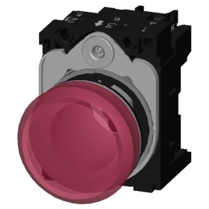 Smooth Lens Flush 3SU1152-6AA20-1AA0 Pilot Light for SIRIUS ACT Lighted Metal Shiny