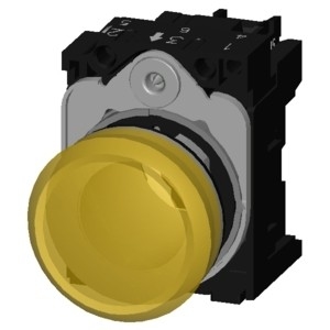 Smooth Lens 24V AC/DC Metal Shiny Lighted Pilot Light for SIRIUS ACT Complete Unit