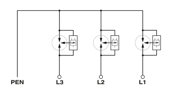 2801300 FLT 25-3C-350 Type 1 2 Combined Surge Protector for 380V Network Protection