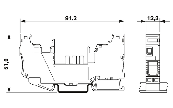 277 V Rated Voltage 2801305 CB 1/10-1/10 UT-BE Seat with 3 Poles