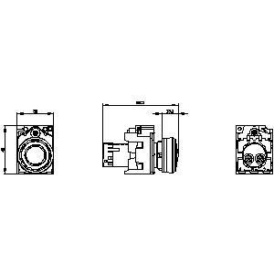 Compact Unit 3SU1200-6KB10-1AA0 Plastic with AC/DC 24V Screw Terminal SIRIUS ACT