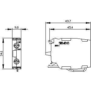 1NC1MC Screw Terminal Front Mounting SIRIUS ACT Contact Module PLC 3SU1400-1AA10-1HA0
