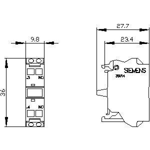 PLC 3SU1400-1AA10-3BA0 SIRIUS ACT Contact Module for Front Mounting and 1NO Applications