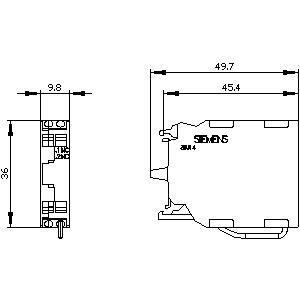 PLC 3SU1400-1AA10-3HA0 SIRIUS ACT Contact Module Front Mounting Spring-Loaded Terminal
