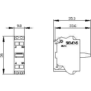 PLC 3SU1400-2AA10-3BA0 SIRIUS ACT Contact Module with 1NO Spring-Loaded Terminal