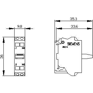 PLC 3SU1400-2AA10-3CA0 SIRIUS ACT Contact Module Base Mounting 1NC Spring-Loaded Terminal