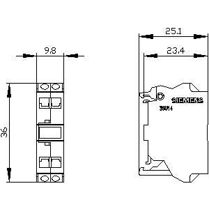PLC 3SU1400-2DA43-3AA0 SIRIUS ACT Support Wiring Module Ideal for Green/Yellow Wiring