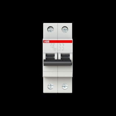 SH202-C10 Miniature Circuit Breaker 2P C 10 A BCD Curve C for Industrial Applications