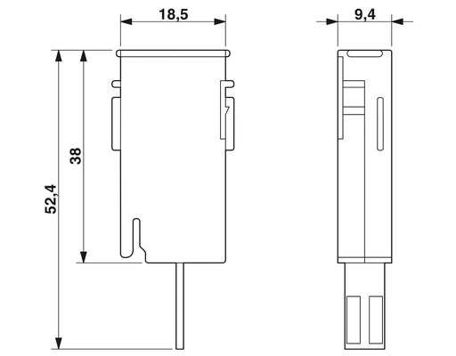 Advanced Technology 2838542 CTM 2X1- 60DC Surge Protector Plug with 1 Pole and 60 V DC