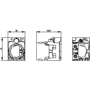 PLC 3SU1500-1AA10-1BA0 Plastic 3 Places A Screw Terminal 1NO SIRIUS ACT Holder and Module