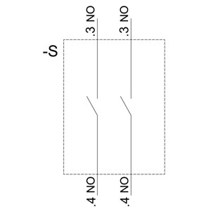 3 Places A SIRIUS ACT Holder and Module Plastic 2NO Screw Terminal 3SU1500-1AA10-1NA0